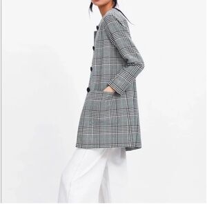 NWOT Zara Houndstooth Coat Sz M
